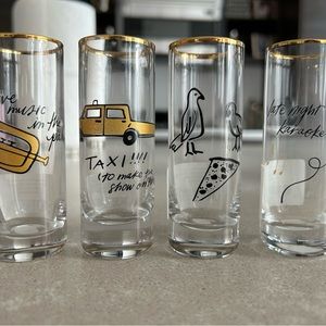 Brand new set of 4 kate spade shot glasses